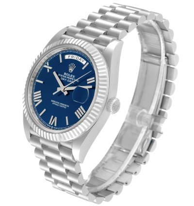 Rolex Day-date 40 President Day-date 40 Blue Dial Platinum Mens Watch 228236 Unworn