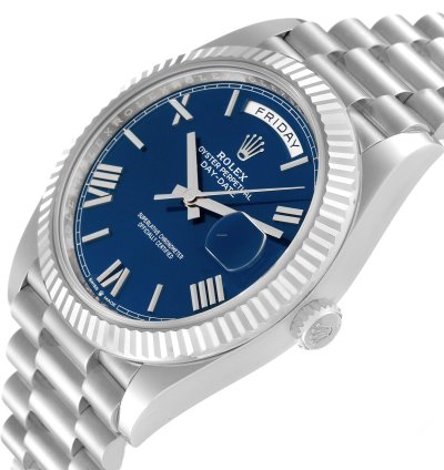Rolex Day-date 40 President Day-date 40 Blue Dial Platinum Mens Watch 228236 Unworn