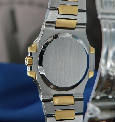 Patek Philippe Nautilus Ref 3800 18kt Yellow Gold And Stainless Steel Blue Patina Dial From Year 1984