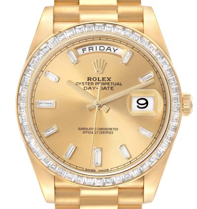 Rolex Day-date 40 President Day-date 40 Yellow Gold Diamond Mens Watch 228398 Unworn