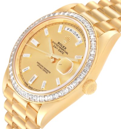 Rolex Day-date 40 President Day-date 40 Yellow Gold Diamond Mens Watch 228398 Unworn