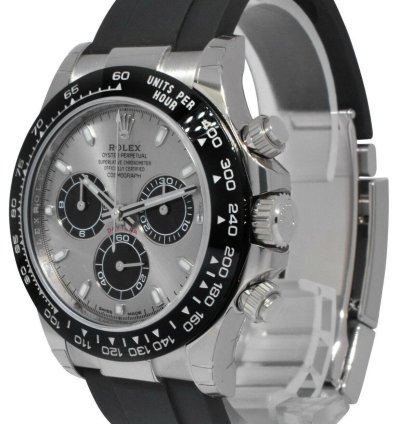 Rolex Daytona New Rolex Daytona Chronograph 18k Wg Grey Dial Oysterflex Watch 23 116519