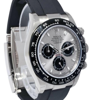 Rolex Daytona New Rolex Daytona Chronograph 18k Wg Grey Dial Oysterflex Watch 23 116519
