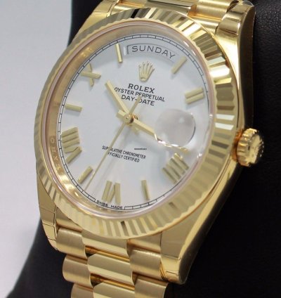Rolex Day-date 40 President Day-date 40mm 228238 18k Yellow Gold White Roman