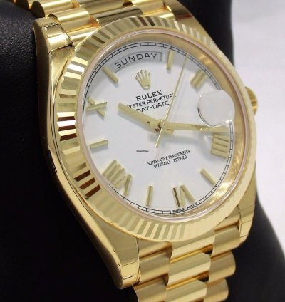 Rolex Day-date 40 President Day-date 40mm 228238 18k Yellow Gold White Roman