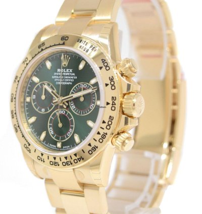 Rolex Daytona New Rolex Daytona Chronograph 18k Yg Green Dial Mens Watch 22 116508