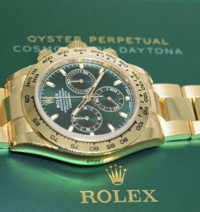 Rolex Daytona New Rolex Daytona Chronograph 18k Yg Green Dial Mens Watch 22 116508