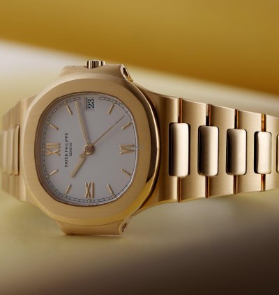 Patek Philippe Nautilus Ref 3800 1j White Dial - Baton And Roman Numerals 38mm 18k Yellow Gold