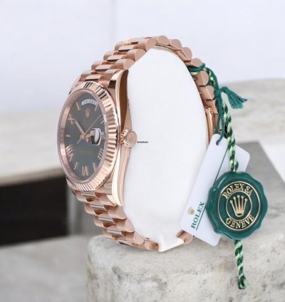 Rolex Day-date 40 President Rose Gold Olive Roman Green 18 Krt Unworn 2025