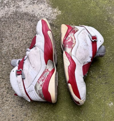 2011 Nike Air Jordan 8 White Red Sneakers