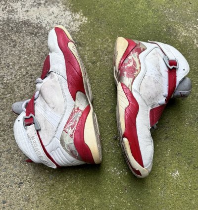 2011 Nike Air Jordan 8 White Red Sneakers
