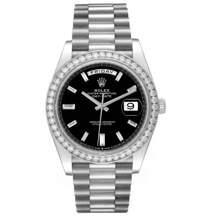 Rolex Day-date 40 President White Gold Diamond Mens Watch 228349 Unworn