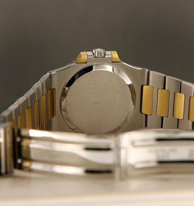 Patek Philippe Nautilus Ref 3800 Steel And Gold Amazing Green Patina Dial From Year 1982