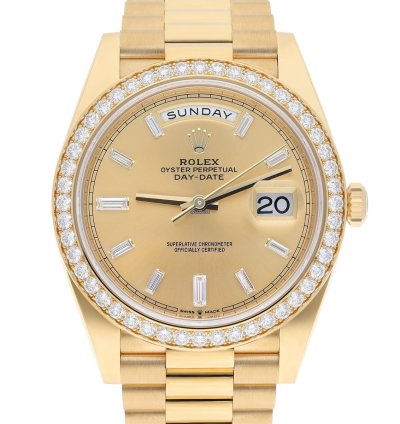Rolex Day-date 40 Presidential 228348rbr-002 Yellow Gold Factory Diamond Dial Bezel