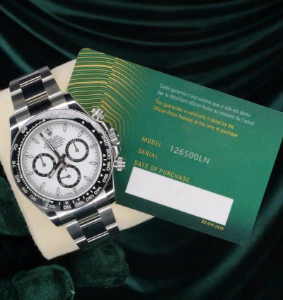 Rolex Daytona New Unworn 2025 Rolex Daytona White Dial Stainless Steel Full Set 126500ln