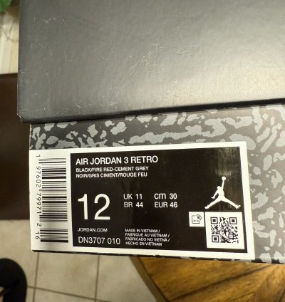 Jordan 3 Black Cement 2024