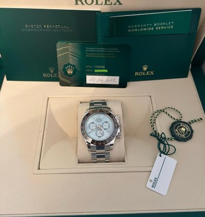 Rolex Daytona New Unworn Daytona Platinum Baguette Dial 116506