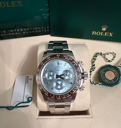 Rolex Daytona New Unworn Daytona Platinum Baguette Dial 116506