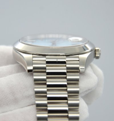 Rolex Day-date 40 Ref 228206 Platinum With Ice Blue Dial 40mm