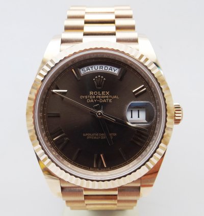 Rolex Day-date 40 Ref 228235 Chocolate Anno 2018 Full Set New - Unused