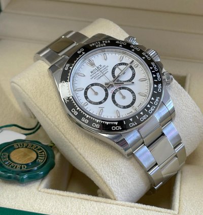 Rolex Daytona New Unworn Stickers Rolex Daytona Cosmograph 126500 Papers White Panda Watch Box