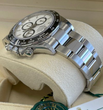 Rolex Daytona New Unworn Stickers Rolex Daytona Cosmograph 126500 Papers White Panda Watch Box