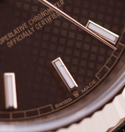 Rolex Day-date 40 Ref 228235 Chocolate Brown Motif Dial 18k Rose Gold 2019 Box And Papers