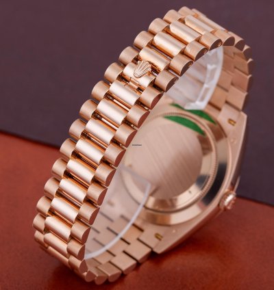 Rolex Day-date 40 Ref 228235 Chocolate Brown Motif Dial 18k Rose Gold 2019 Box And Papers