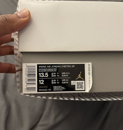 Jordan 3 Ma Maniere Size 12m 13 5