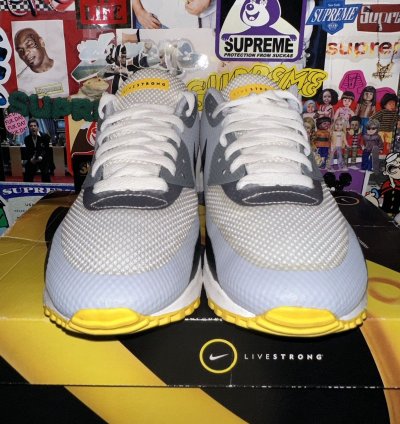 2012 Nike Air Max 90 Hyperfuse Livestrong Size 8 Rare Og 326