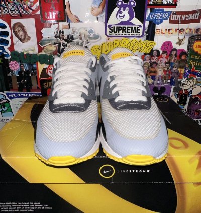 2012 Nike Air Max 90 Hyperfuse Livestrong Size 8 Rare Og 326