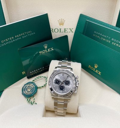 Rolex Daytona New White Gold 116509 Cosmograph Daytona 40mm Silver Dial Oyster Bracelet