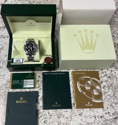 Rolex Daytona Nos 116520 All Factory Stickers Stainless Steel Black Dial