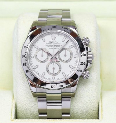 Rolex Daytona Nos 2006 Rolex Daytona 116520 40mm White Dial Box Papers Stickersdaytona