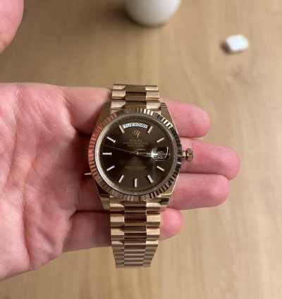 Rolex Day-date 40 Rose Gold Cadran Chocolat Full Set Neuve
