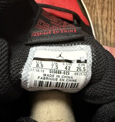 2013 Nike Air Jordan 1 Retro High Og Bred