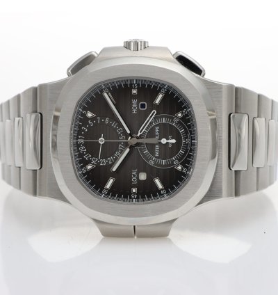 Patek Philippe Nautilus Ref 5990 1a-001 Steel Chrono Travel Time Full Set Year 2020