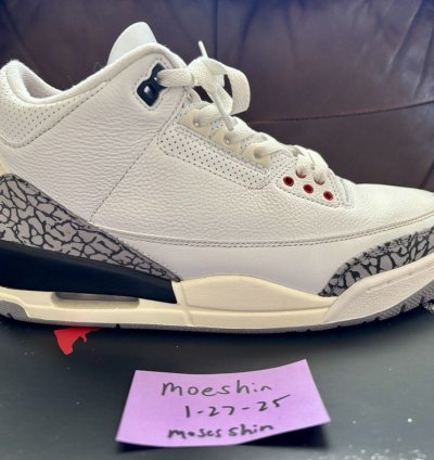 Jordan 3 White Cement Reimagined Size 9