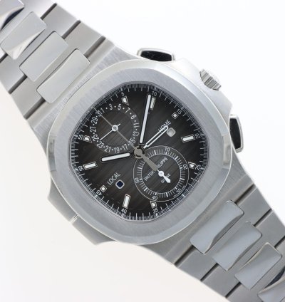 Patek Philippe Nautilus Ref 5990 1a-001 Steel Chrono Travel Time Full Set Year 2020