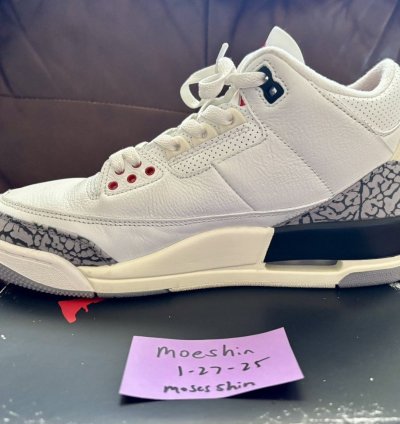 Jordan 3 White Cement Reimagined Size 9