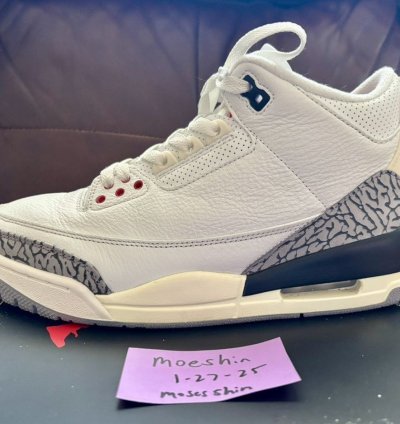 Jordan 3 White Cement Reimagined Size 9