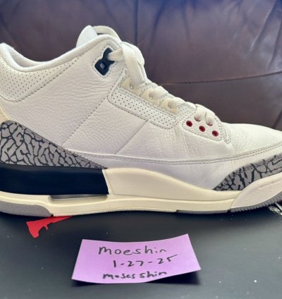 Jordan 3 White Cement Reimagined Size 9