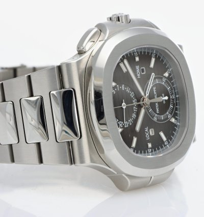 Patek Philippe Nautilus Ref 5990 1a-001 Steel Chrono Travel Time Full Set Year 2020