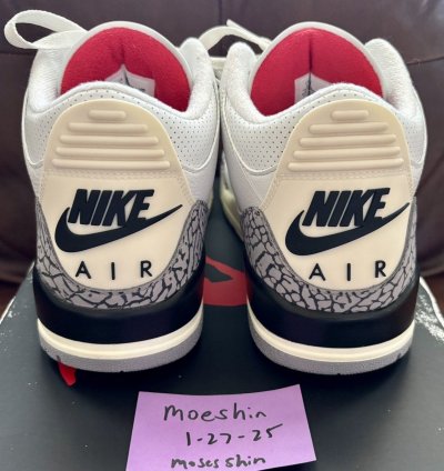 Jordan 3 White Cement Reimagined Size 9