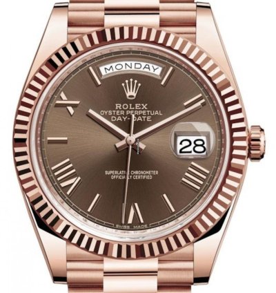 Rolex Day-date 40 Rose Gold Day-date 40 Chocolate Roman Dial 228235 Unworn 2024