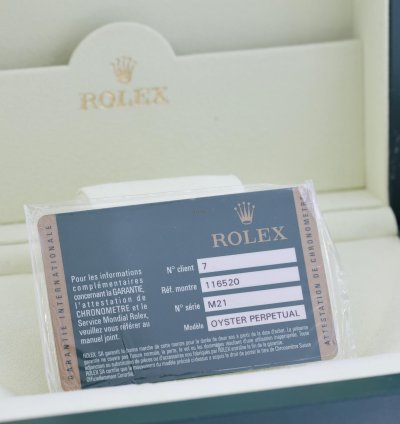 Rolex Daytona Nos New Old Stock Ref 116520 Seriale