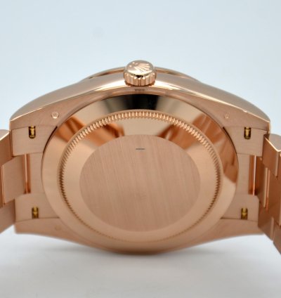 Rolex Day-date 40 Rose Gold Diamond Bezel Eisenkiesel Dial Watch