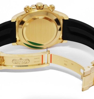 Rolex Daytona Nos Rolex Daytona 18k Yellow Gold Black Dial Oysterflex Watch 24 116518