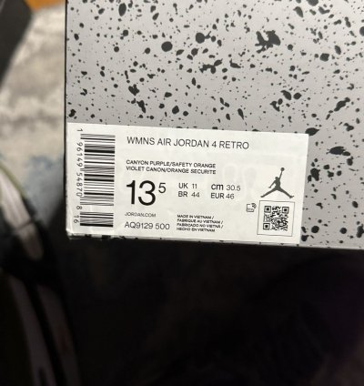 Jordan 4 Canyon Purple Size 13 5w 12m Og All Gently Used
