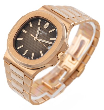 Patek Philippe Nautilus Rose Gold 18k Brown Dial Ref 5711 1r-001 Full Set